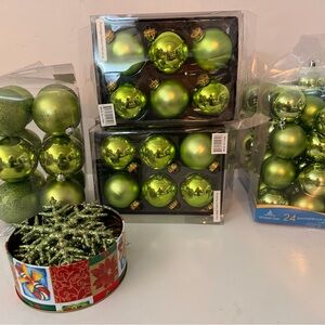 Festive Green Ornament Set
